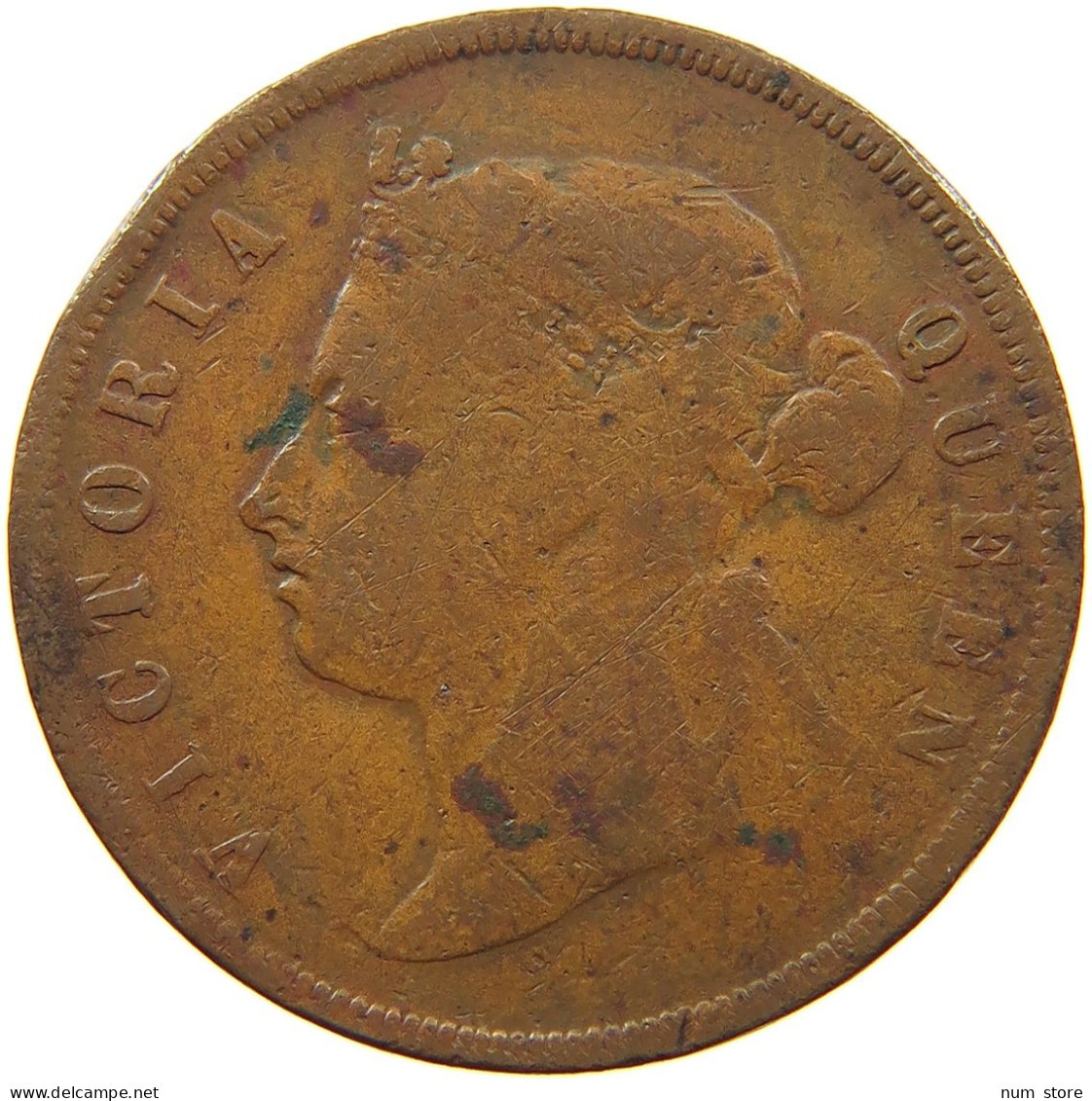 STRAITS SETTLEMENTS CENT 1875 #s097 0303 - Maleisië