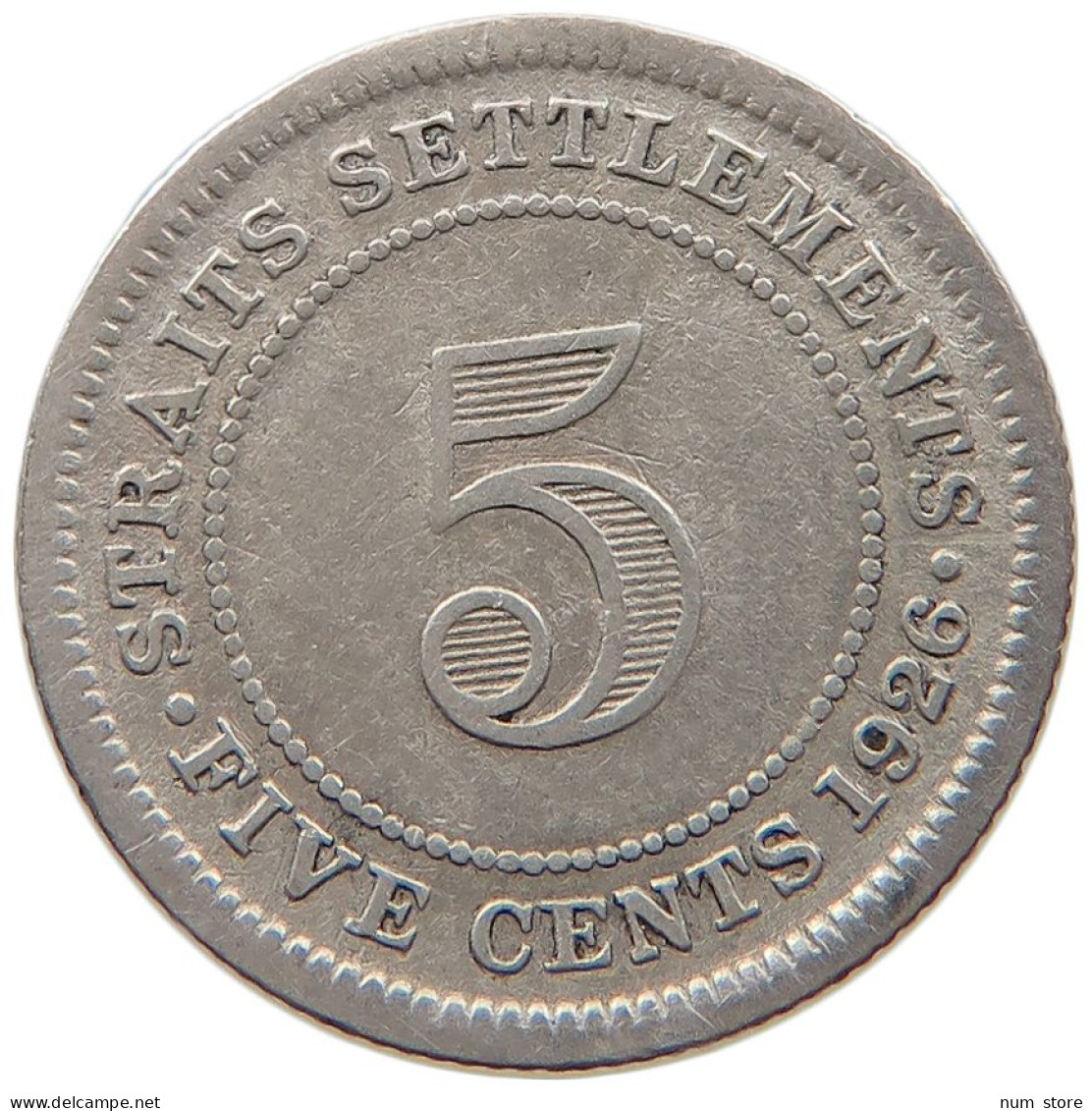 STRAITS SETTLEMENTS 5 CENTS 1926 #s096 0311 - Malaysia