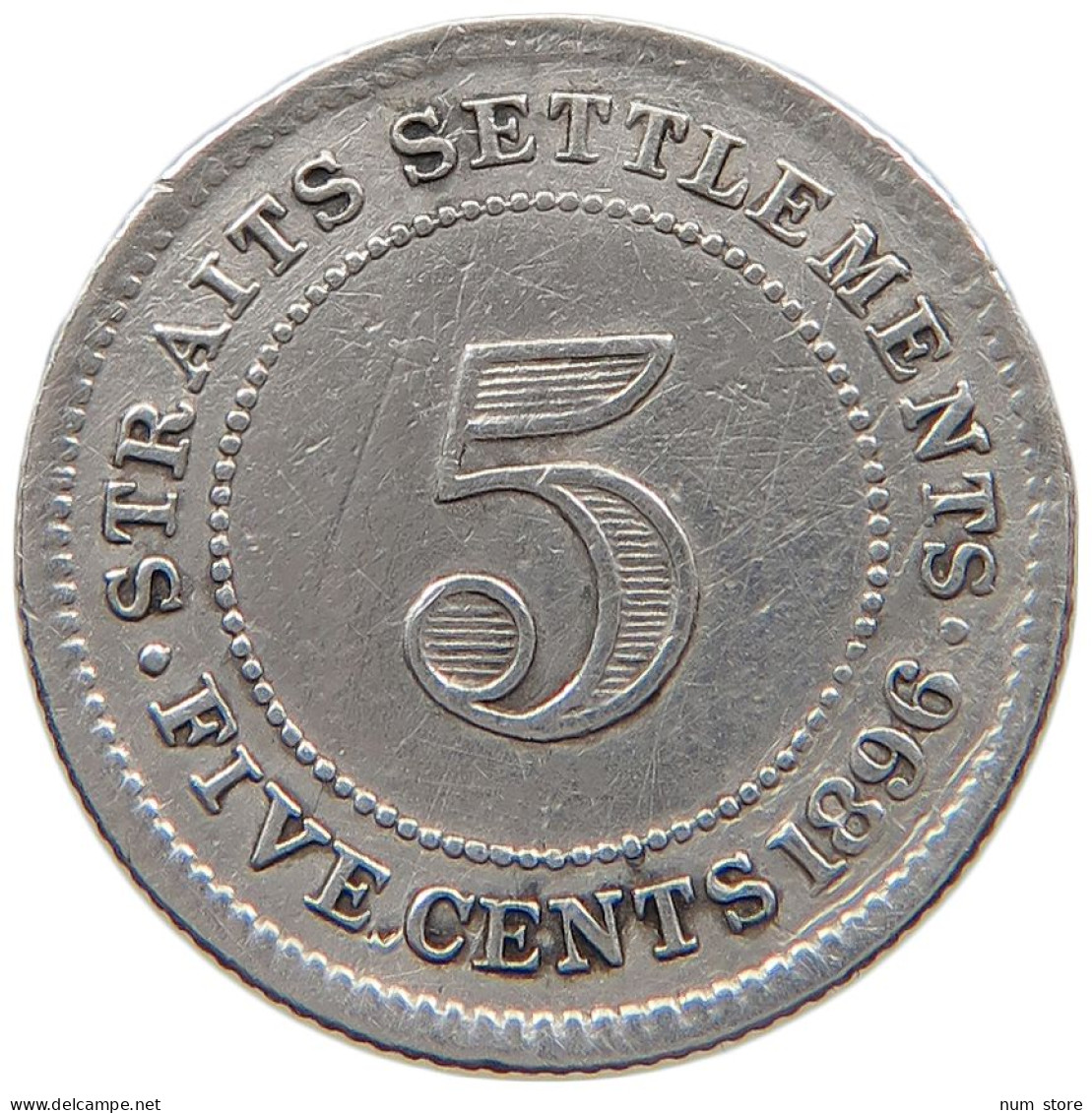 STRAITS SETTLEMENTS 5 CENTS 1896 #s100 0631 - Malaysie