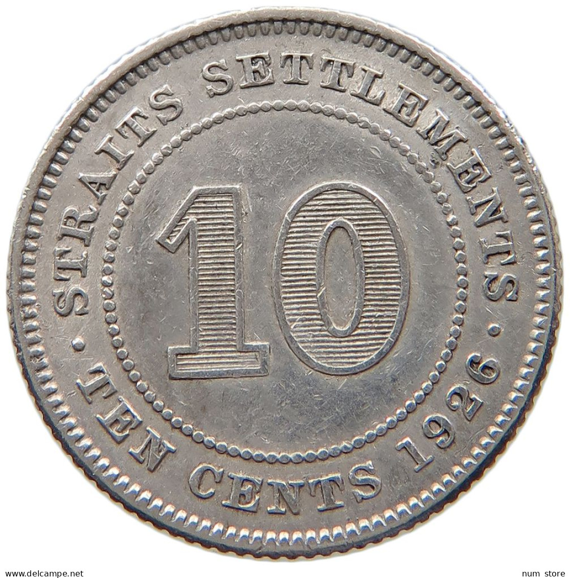 STRAITS SETTLEMENTS 10 CENTS 1926 #s100 0843 - Malesia