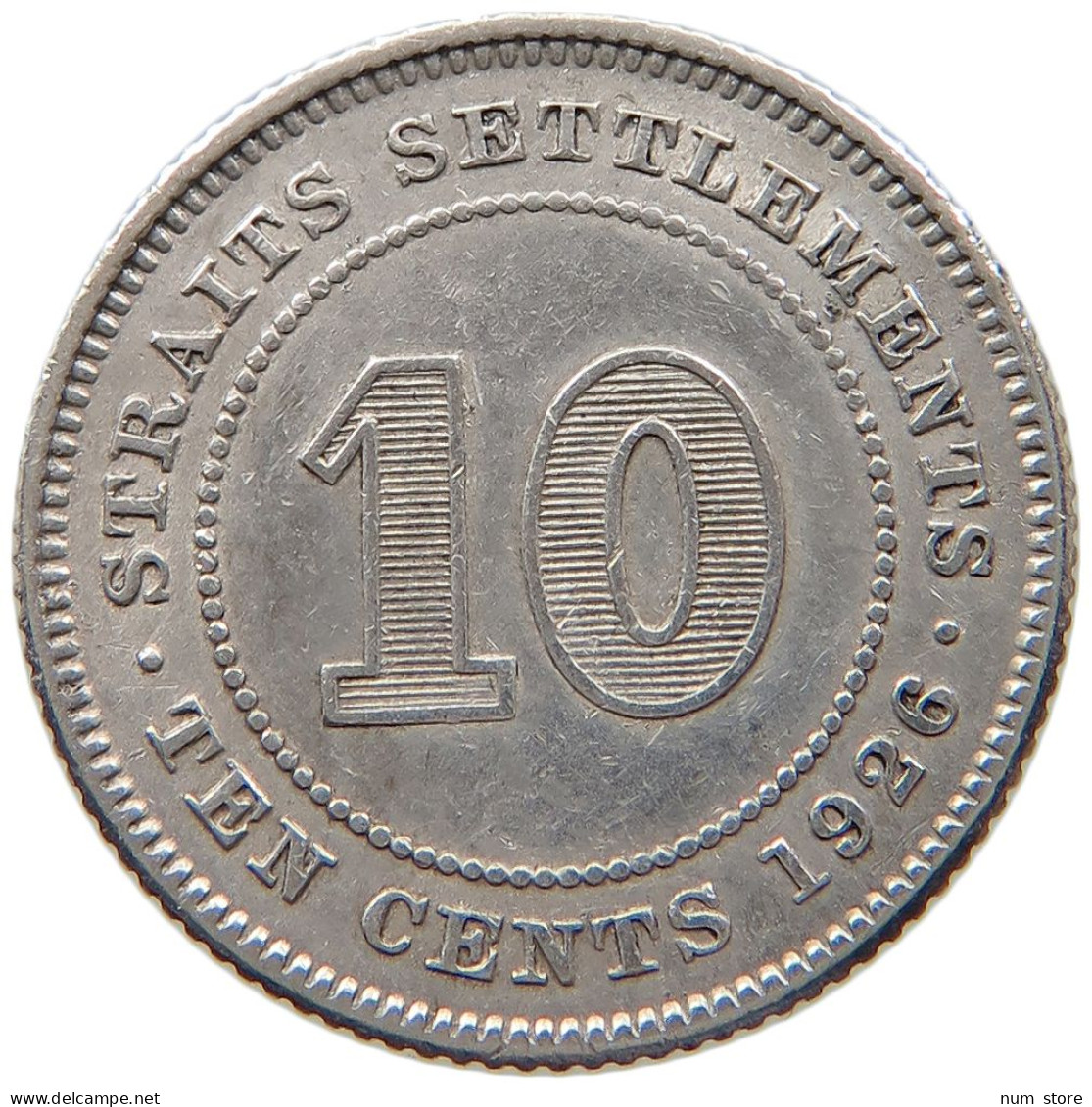 STRAITS SETTLEMENTS 10 CENTS 1926 #s100 0843 - Malaysie