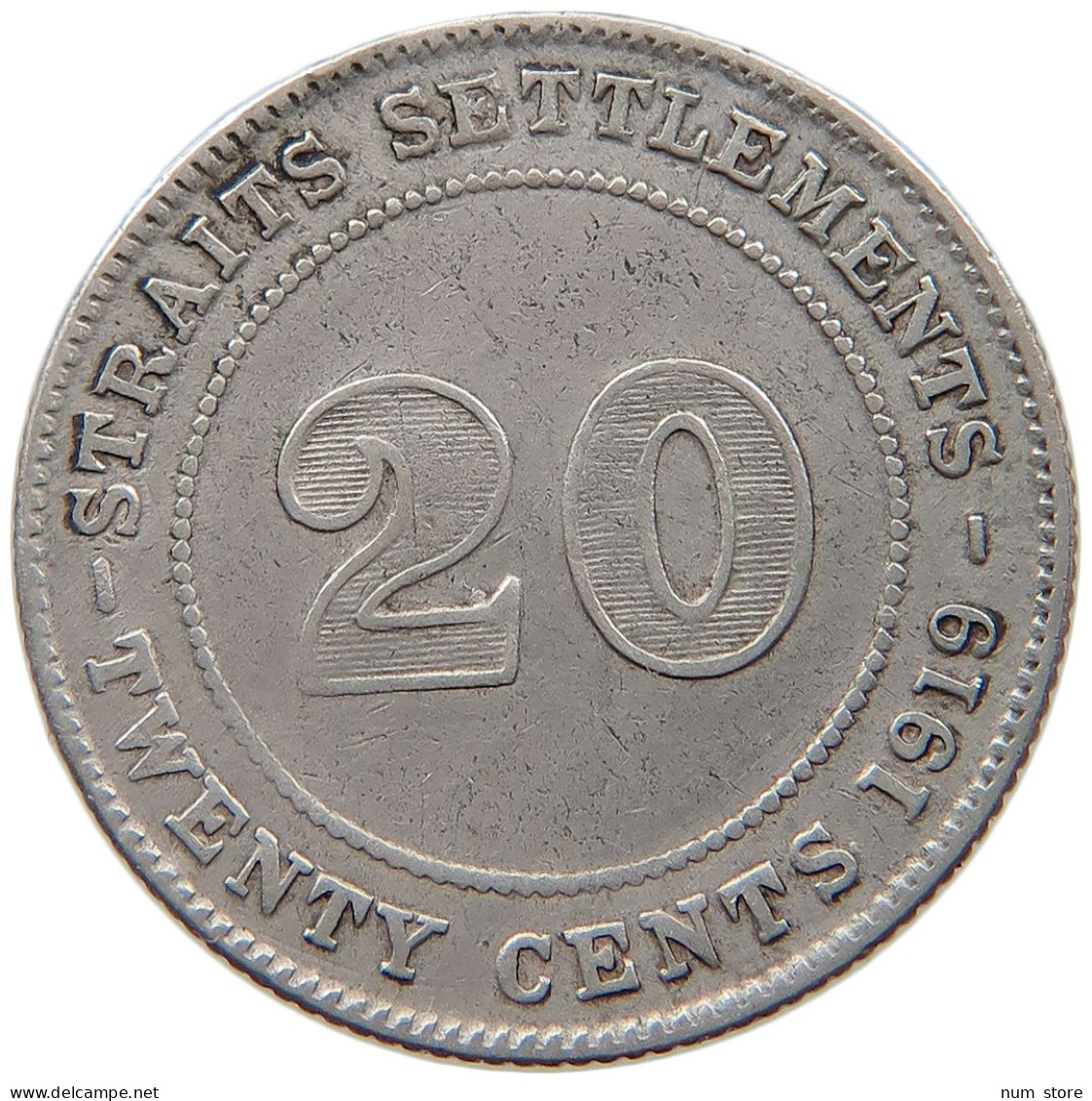 STRAITS SETTLEMENTS 20 CENTS 1919 #s101 0253 - Malaysie