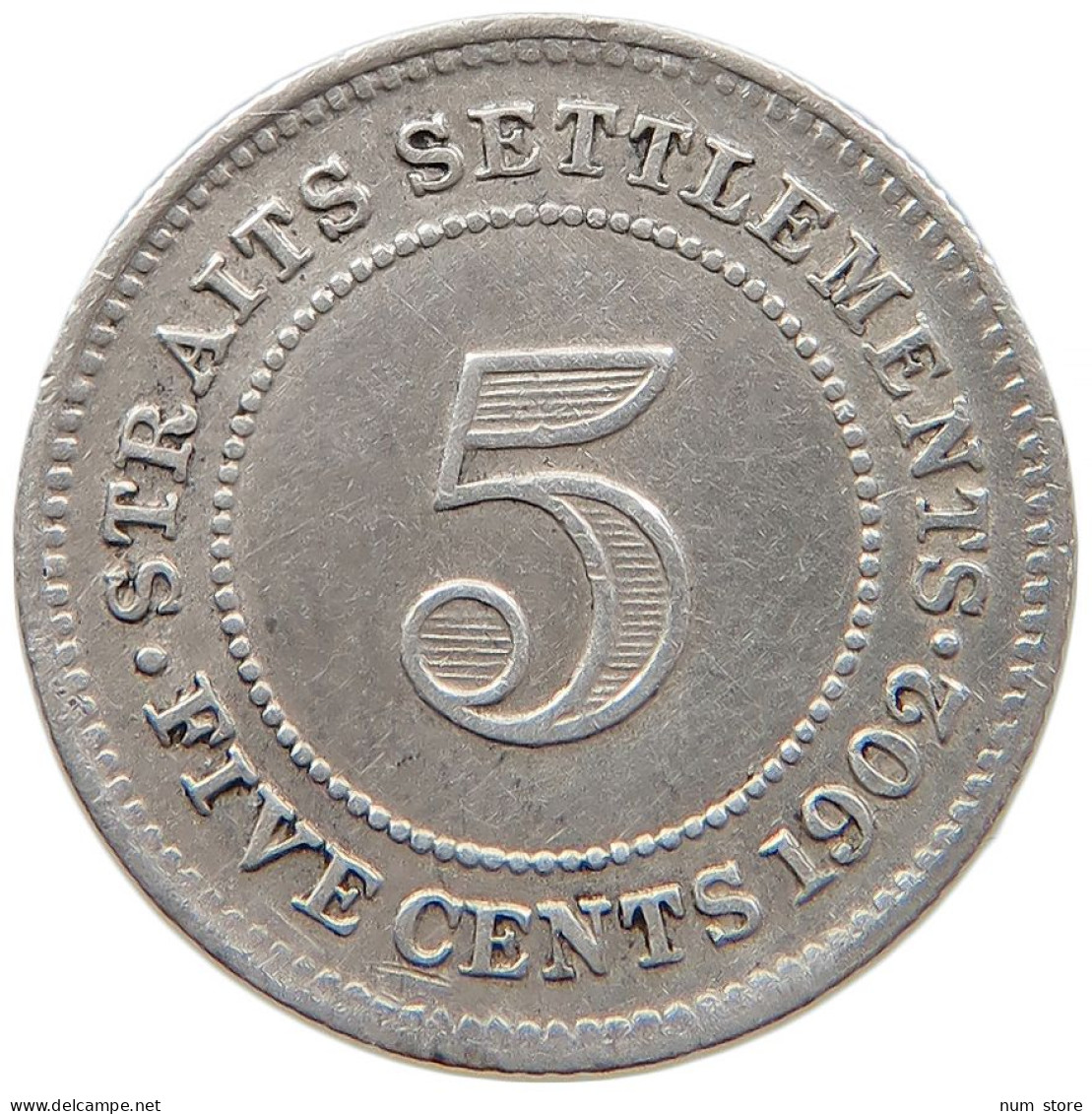STRAITS SETTLEMENTS 5 CENTS 1902 #s091 0067 - Malaysie