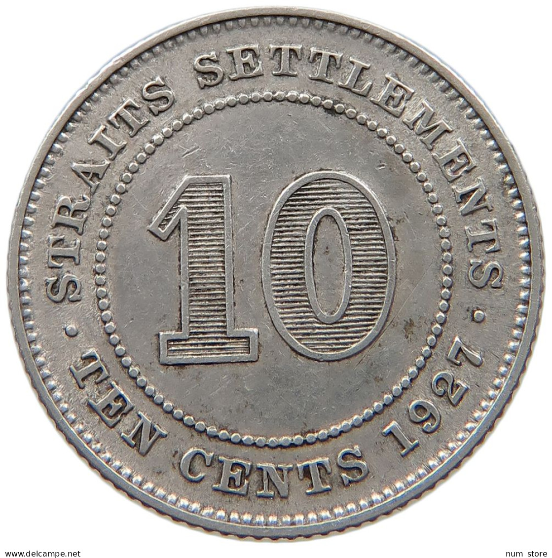 STRAITS SETTLEMENTS 10 CENTS 1927 #s100 0847 - Malesia