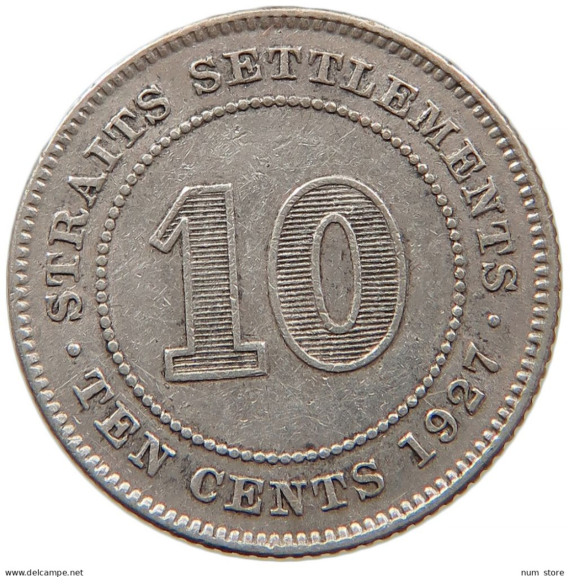 STRAITS SETTLEMENTS 10 CENTS 1927 #s091 0177 - Malaysie