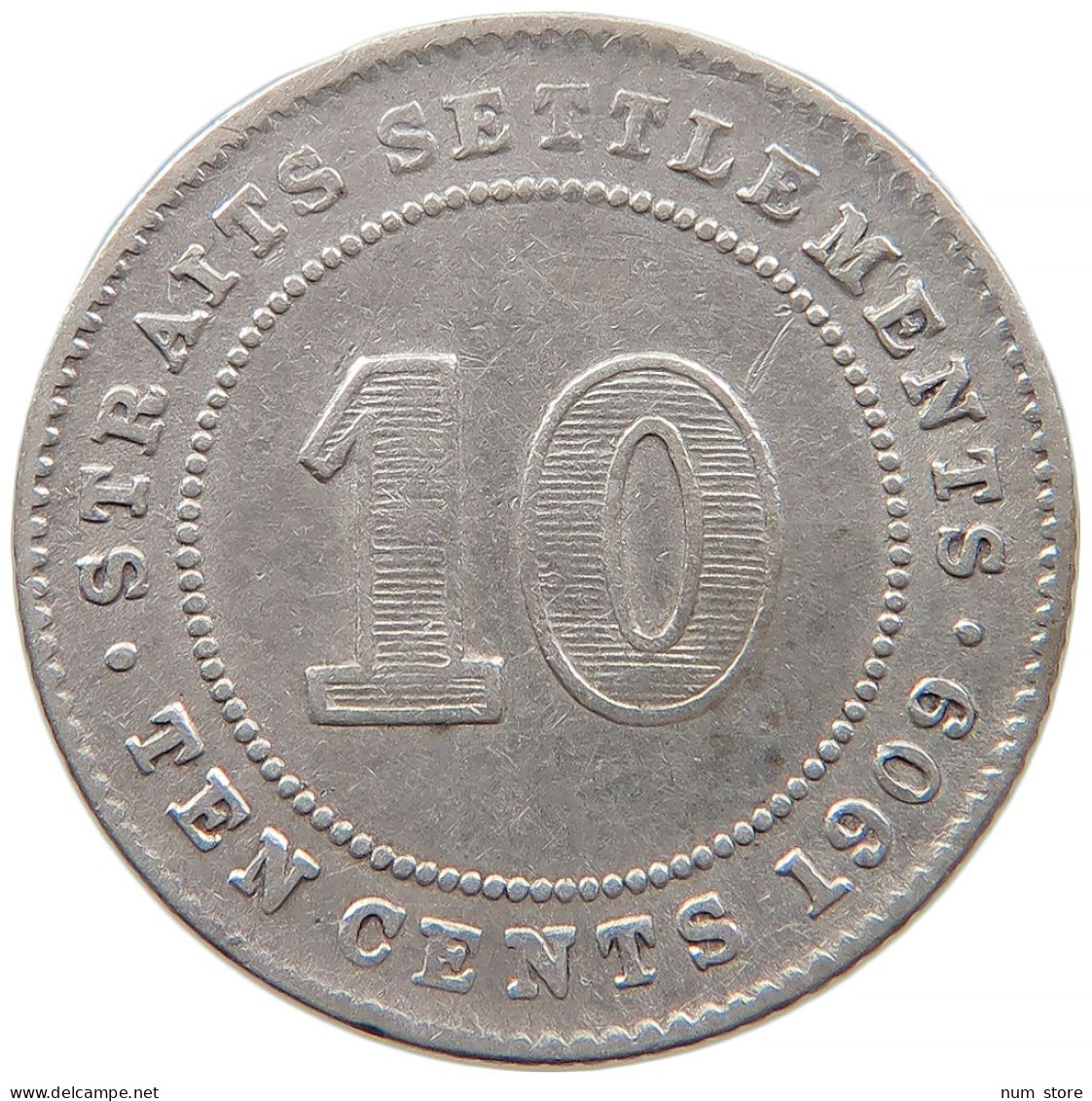 STRAITS SETTLEMENTS 10 CENTS 1909 #s091 0171 - Maleisië