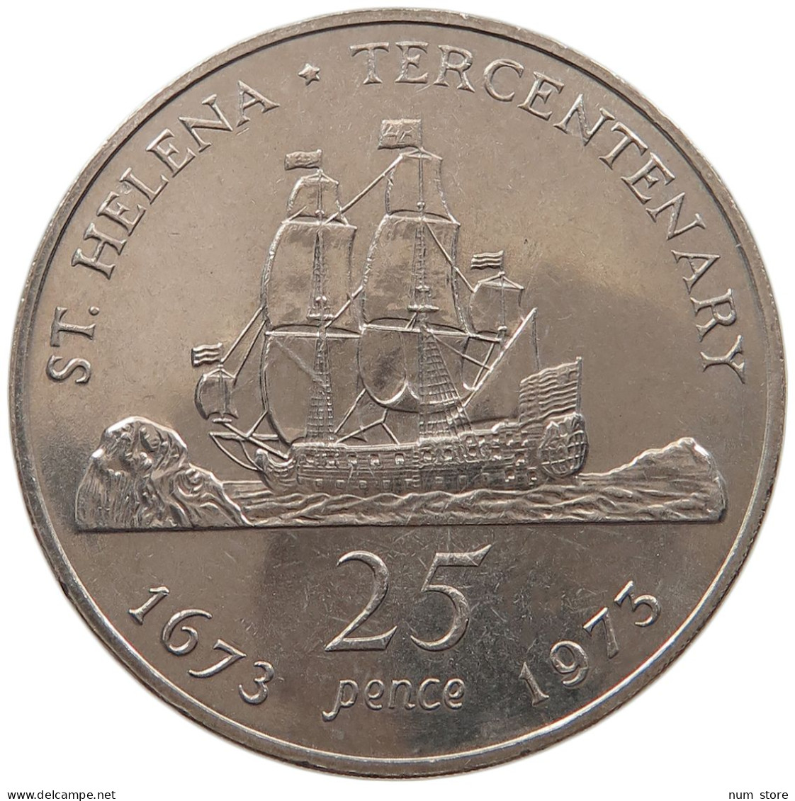 ST. HELENA 25 PENCE 1973 #alb065 0387 - St. Helena