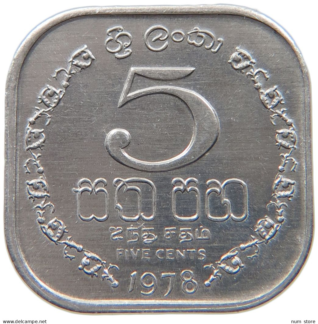 SRI LANKA 5 CENTS 1978 #s096 0527 - Sri Lanka