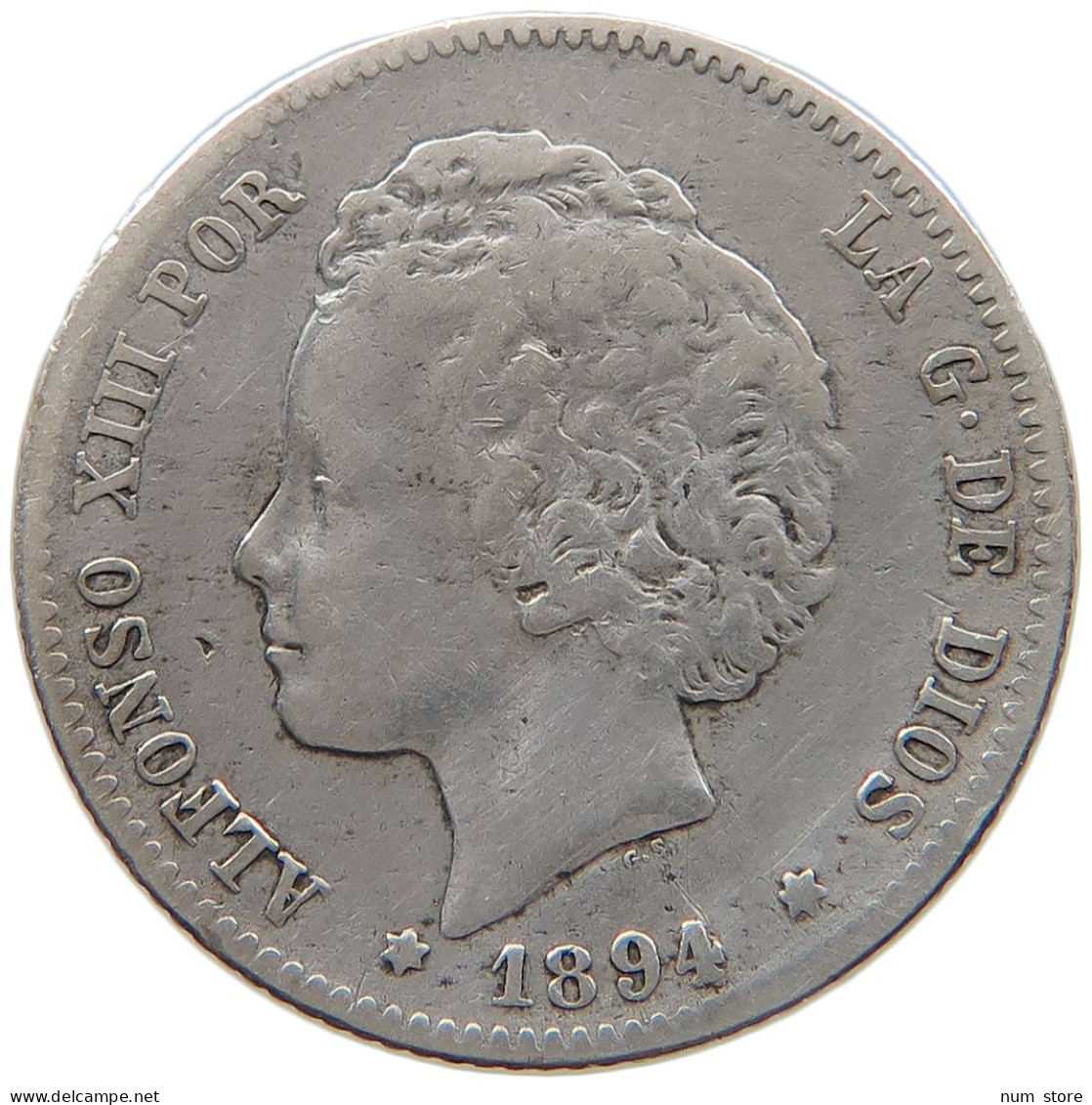 SPAIN PESETA 1894 #s101 0251 - Premières Frappes