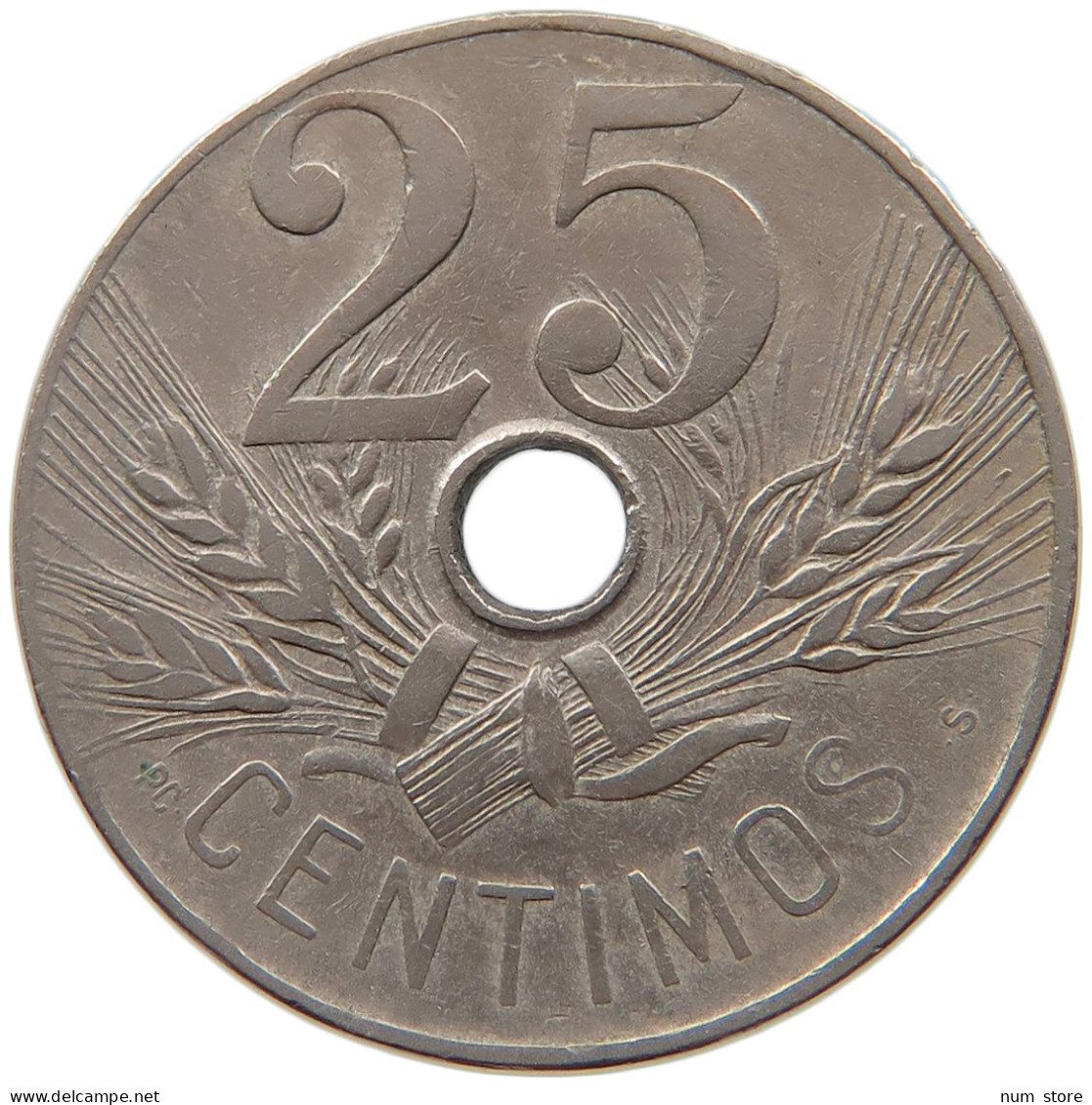 SPAIN 25 CENTIMOS 1927 #s090 0211 - Eerste Muntslagen