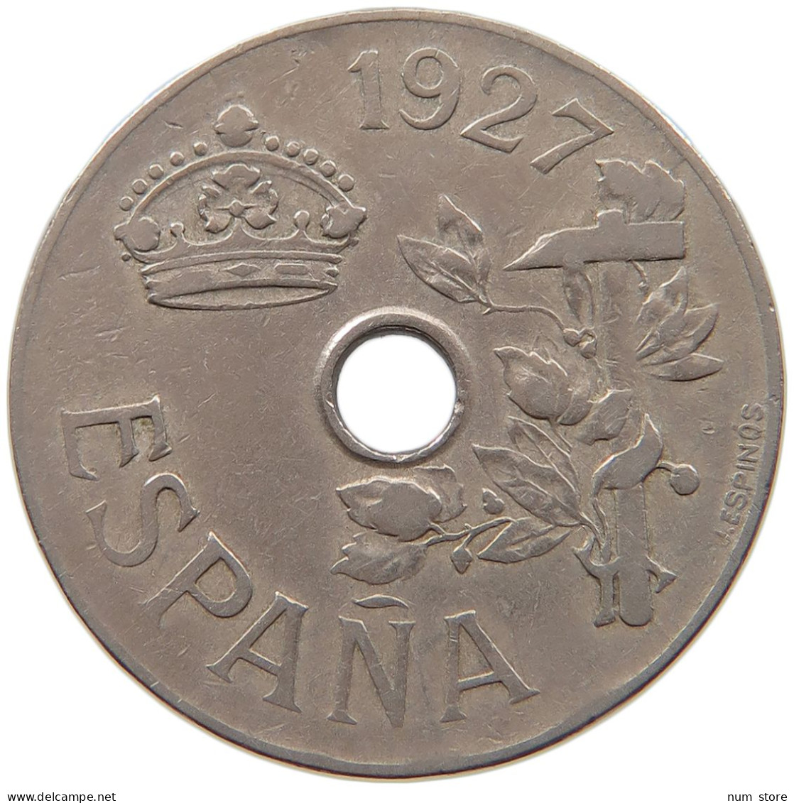 SPAIN 25 CENTIMOS 1927 #s090 0211 - Erstausgaben