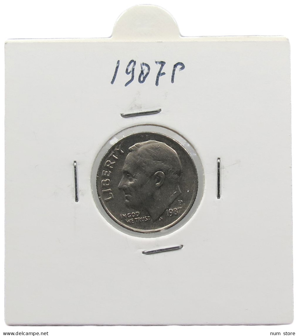 UNITED STATES OF AMERICA DIME 1987 P ROOSEVELT #alb071 0539 - 1946-...: Roosevelt