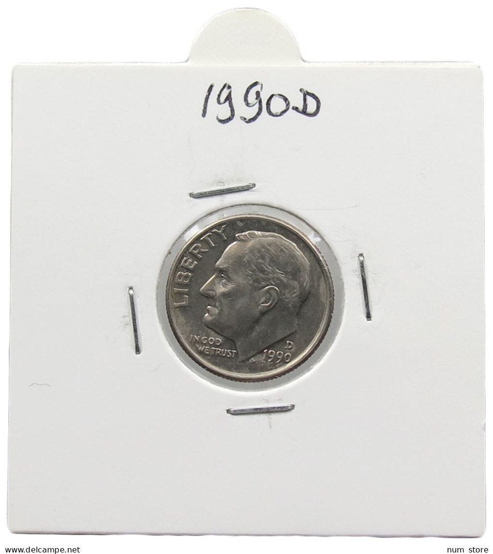 UNITED STATES OF AMERICA DIME 1990 D ROOSEVELT #alb071 0567 - 1946-...: Roosevelt