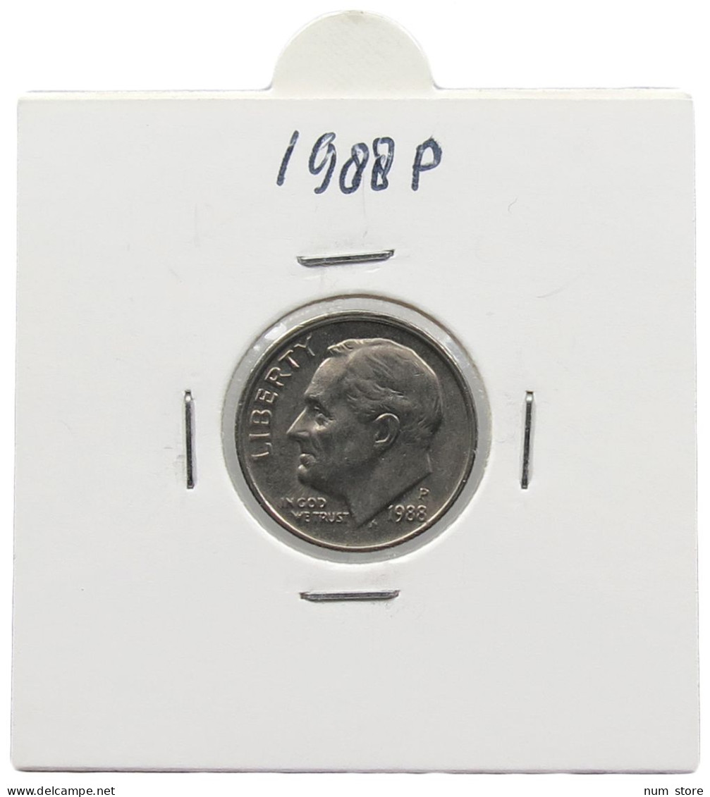 UNITED STATES OF AMERICA DIME 1988 P ROOSEVELT #alb071 0465 - 1946-...: Roosevelt