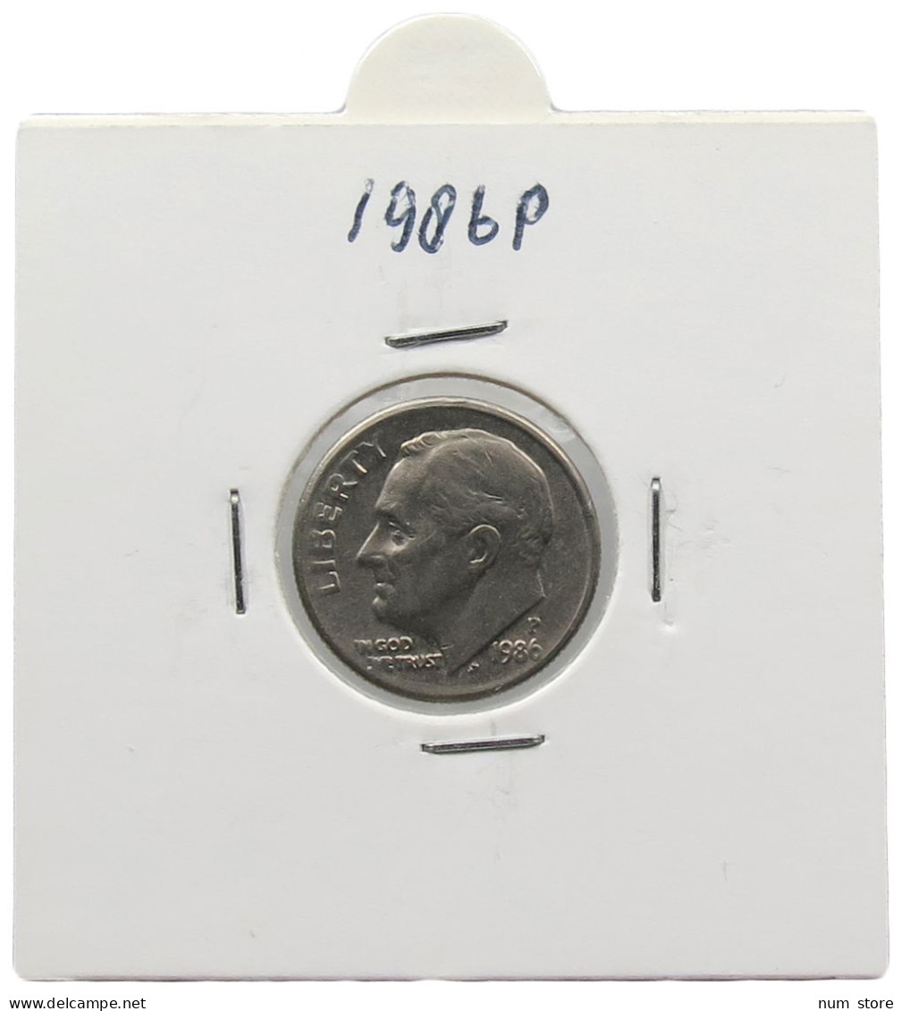 UNITED STATES OF AMERICA DIME 1986 P ROOSEVELT #alb071 0461 - 1946-...: Roosevelt