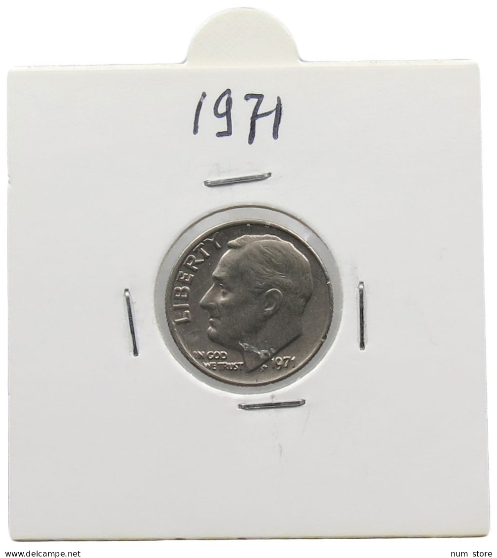 UNITED STATES OF AMERICA DIME 1971 ROOSEVELT #alb071 0507 - 1946-...: Roosevelt