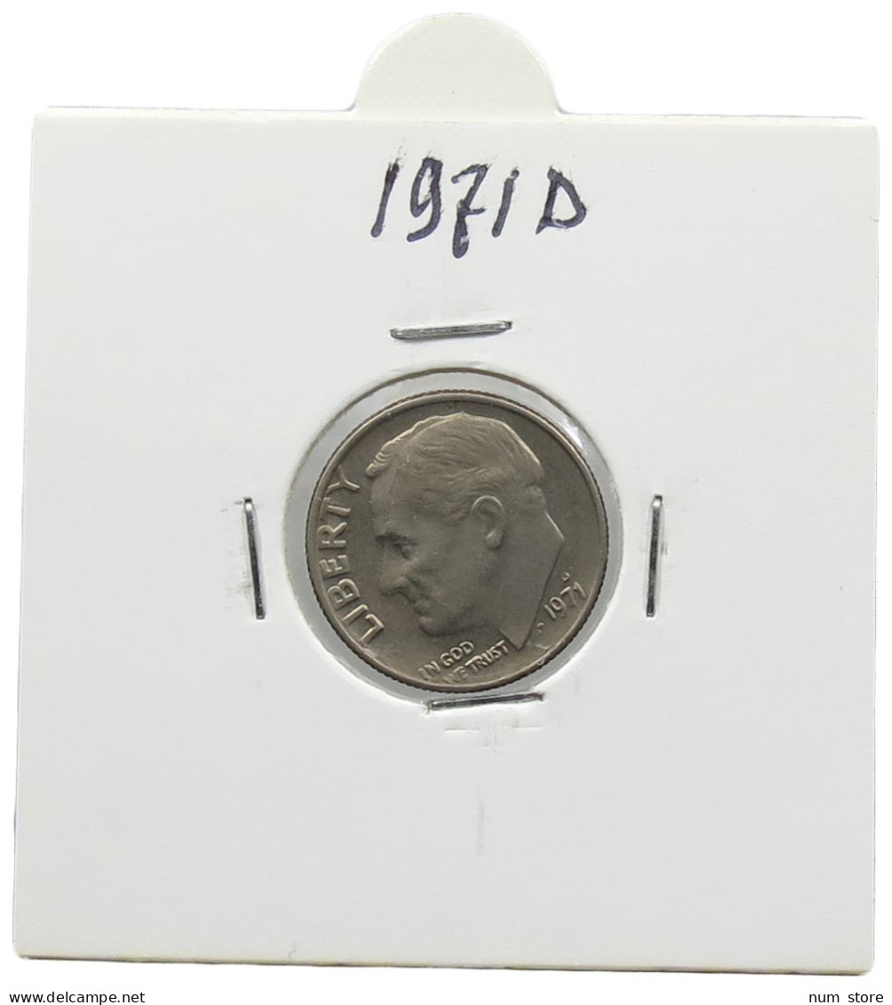 UNITED STATES OF AMERICA DIME 1971 D ROOSEVELT #alb071 0503 - 1946-...: Roosevelt