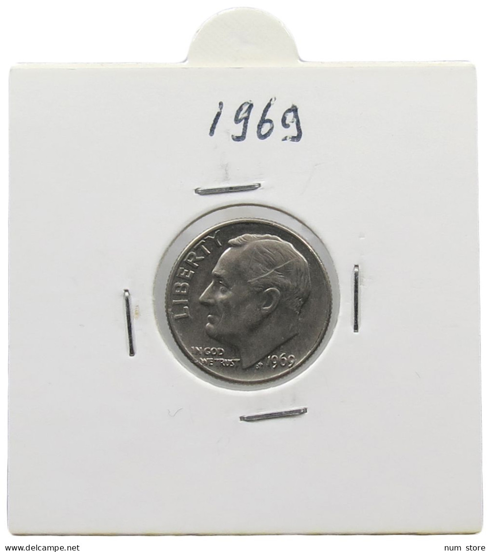 UNITED STATES OF AMERICA DIME 1969 ROOSEVELT #alb071 0495 - 1946-...: Roosevelt