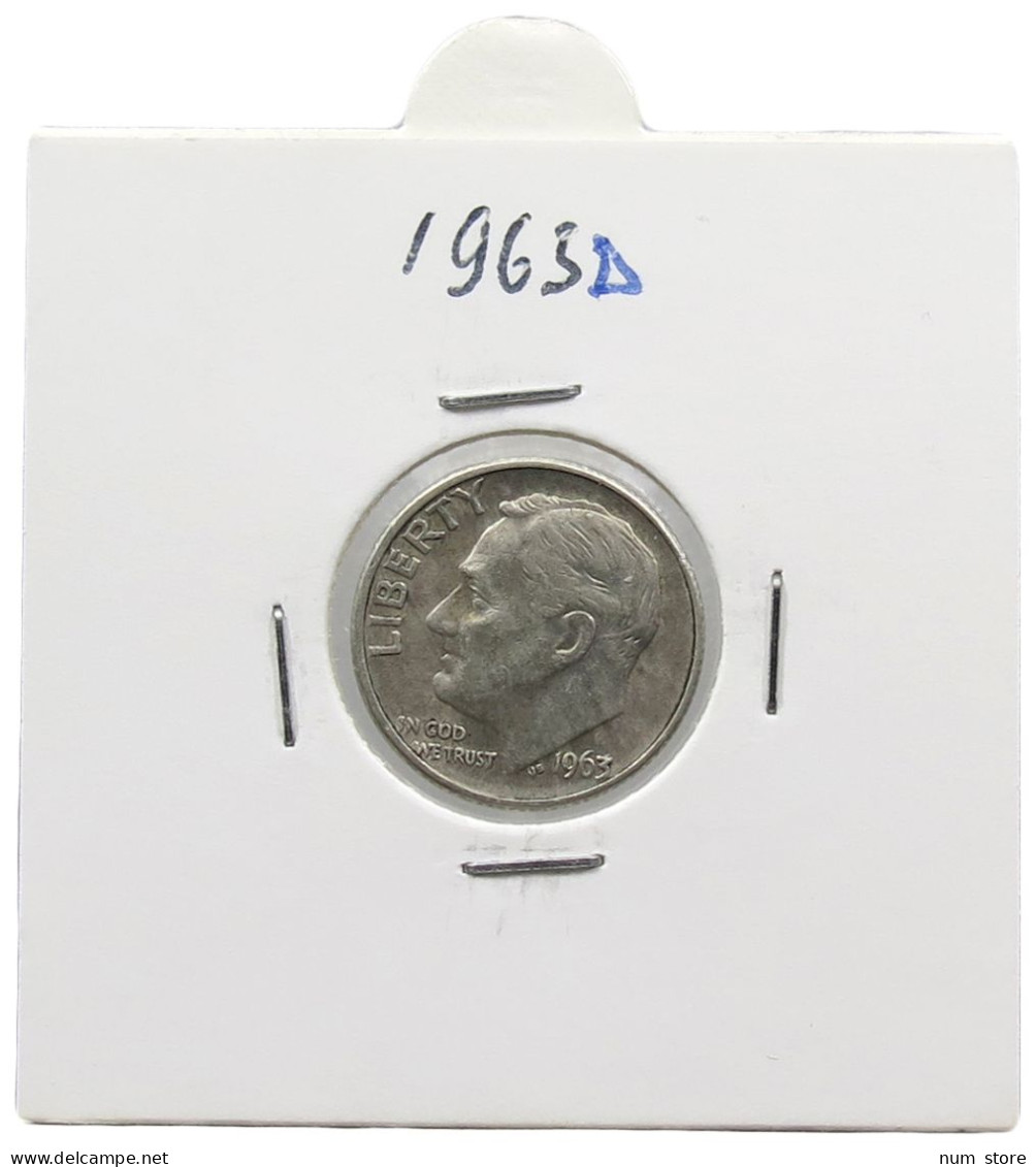 UNITED STATES OF AMERICA DIME 1963 D ROOSEVELT #alb071 0439 - 1946-...: Roosevelt