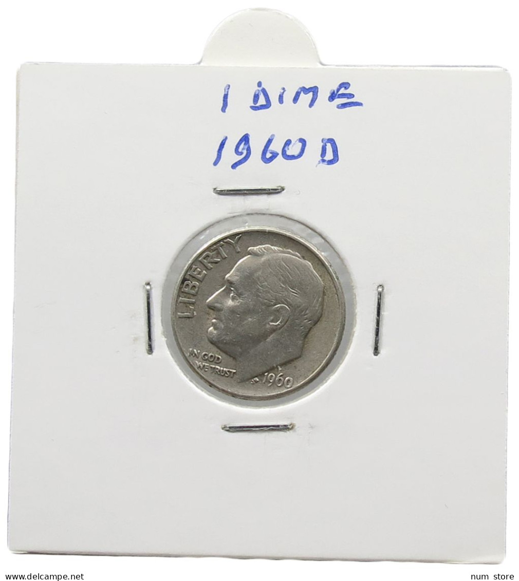 UNITED STATES OF AMERICA DIME 1960 D ROOSEVELT #alb071 0455 - 1946-...: Roosevelt