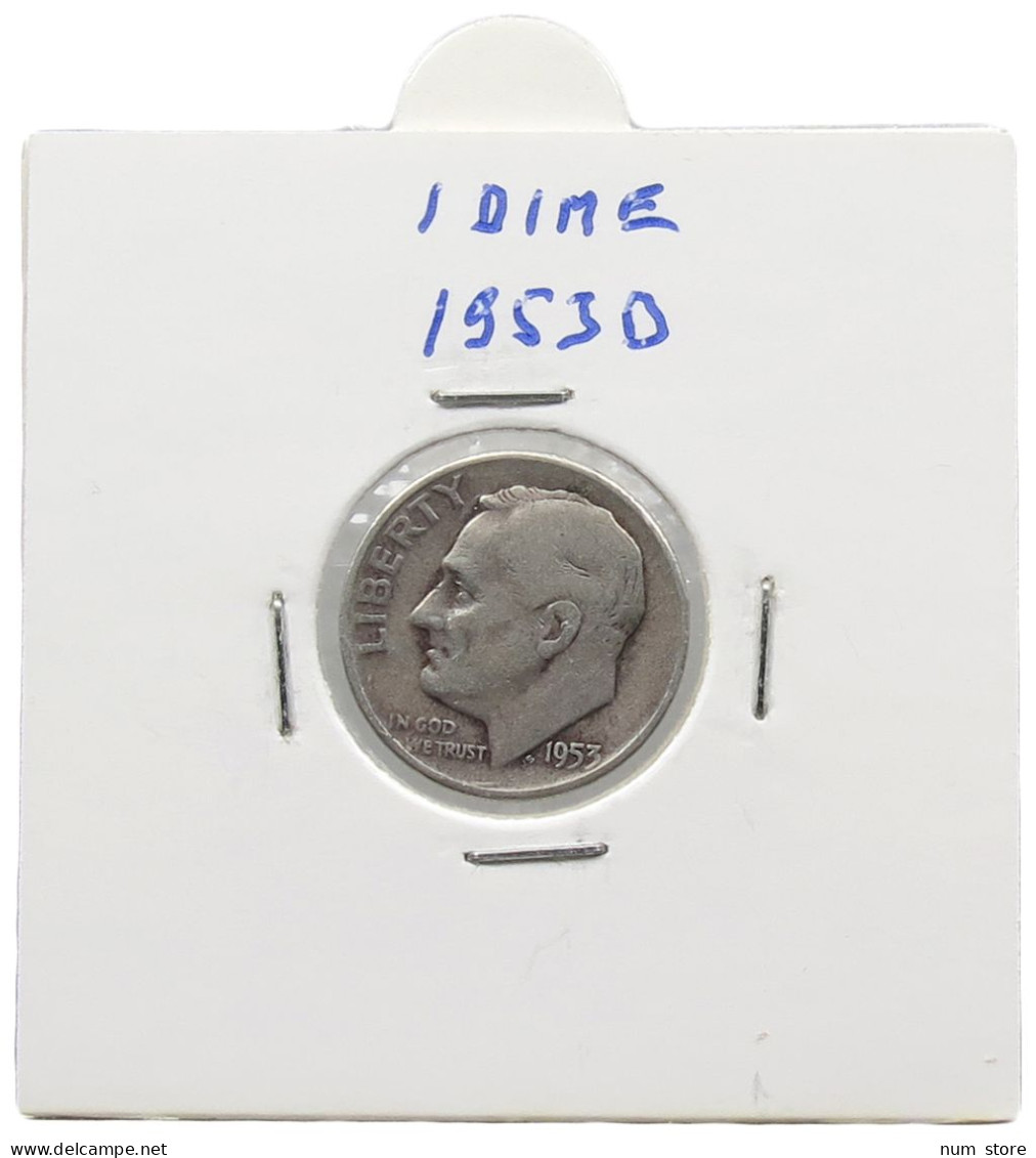 UNITED STATES OF AMERICA DIME 1953 D ROOSEVELT #alb071 0469 - 1946-...: Roosevelt