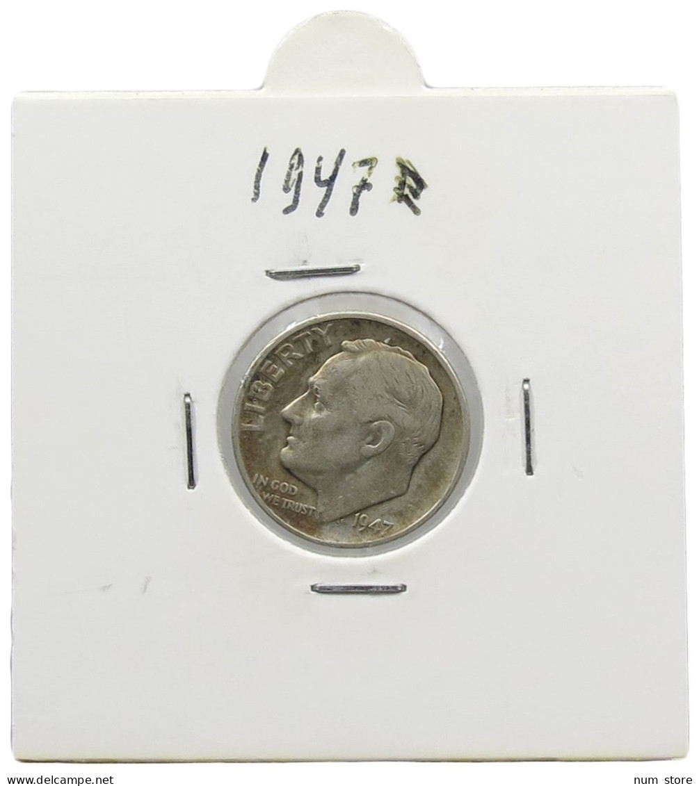 UNITED STATES OF AMERICA DIME 1947 ROOSEVELT #alb071 0451 - 1946-...: Roosevelt