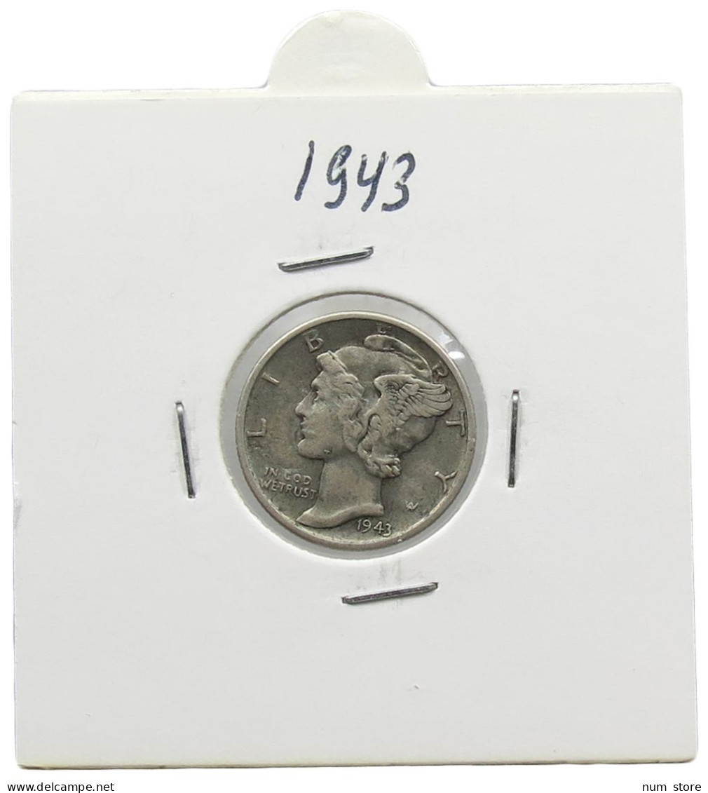 UNITED STATES OF AMERICA DIME 1943 MERCURY #alb071 0483 - 1916-1945: Mercury (Mercure)