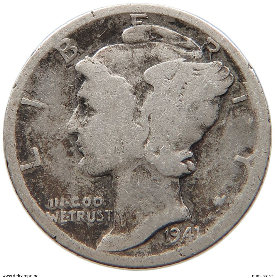 UNITED STATES OF AMERICA DIME 1941 MERCURY #s091 0239 - 1916-1945: Mercury (Mercure)