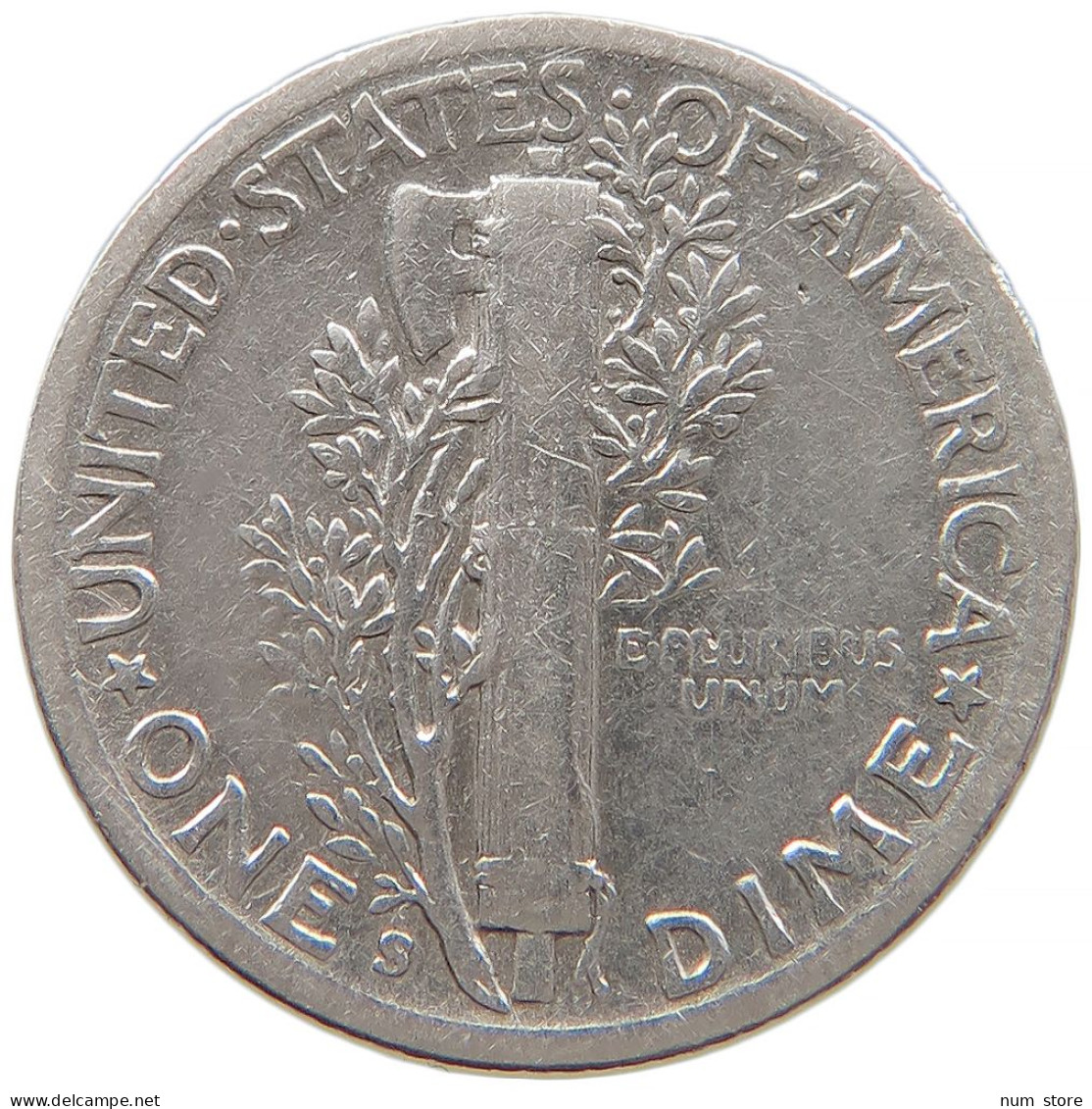 UNITED STATES OF AMERICA DIME 1942 S #s091 0165 - 1916-1945: Mercury (Mercure)