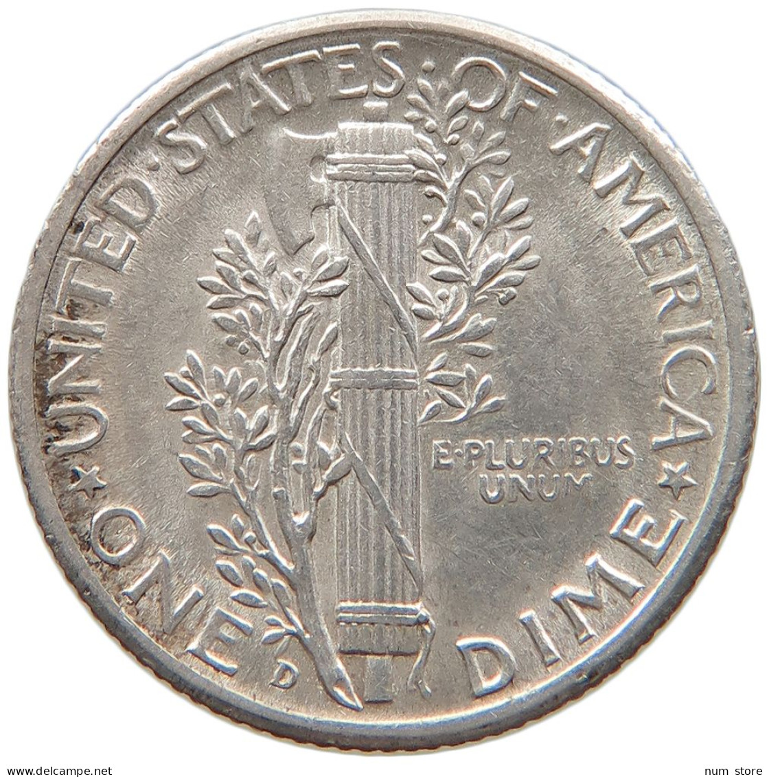 UNITED STATES OF AMERICA DIME 1940 D MERCURY #s091 0233 - 1916-1945: Mercury (kwik)