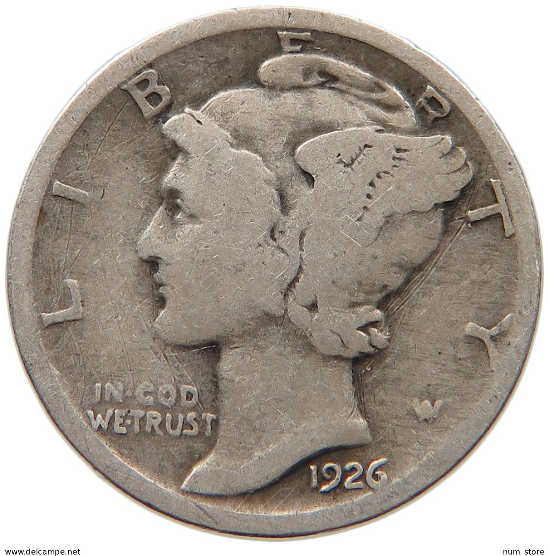 UNITED STATES OF AMERICA DIME 1926 MERCURY #s091 0253 - 1916-1945: Mercury (Mercure)