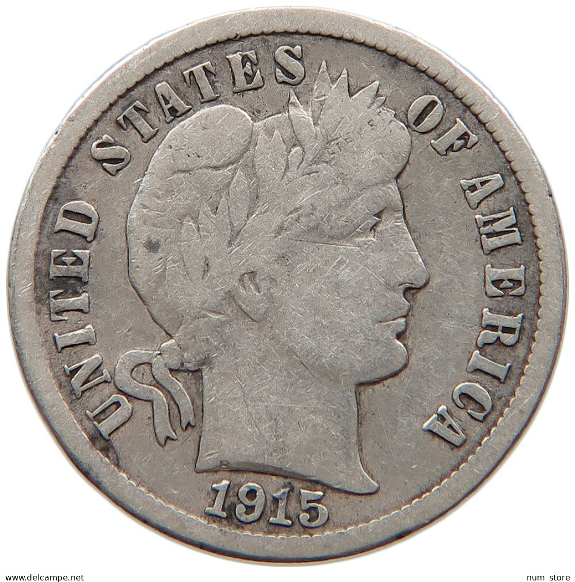 UNITED STATES OF AMERICA DIME 1915 BARBER #s091 0223 - 1892-1916: Barber