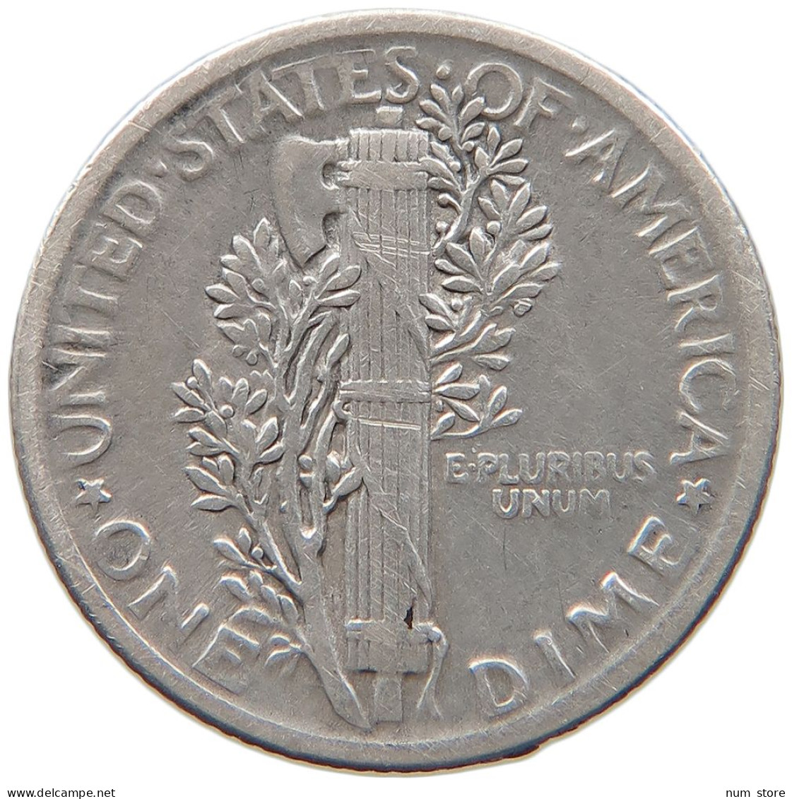 UNITED STATES OF AMERICA DIME 1918 MERCURY #s091 0245 - 1916-1945: Mercury