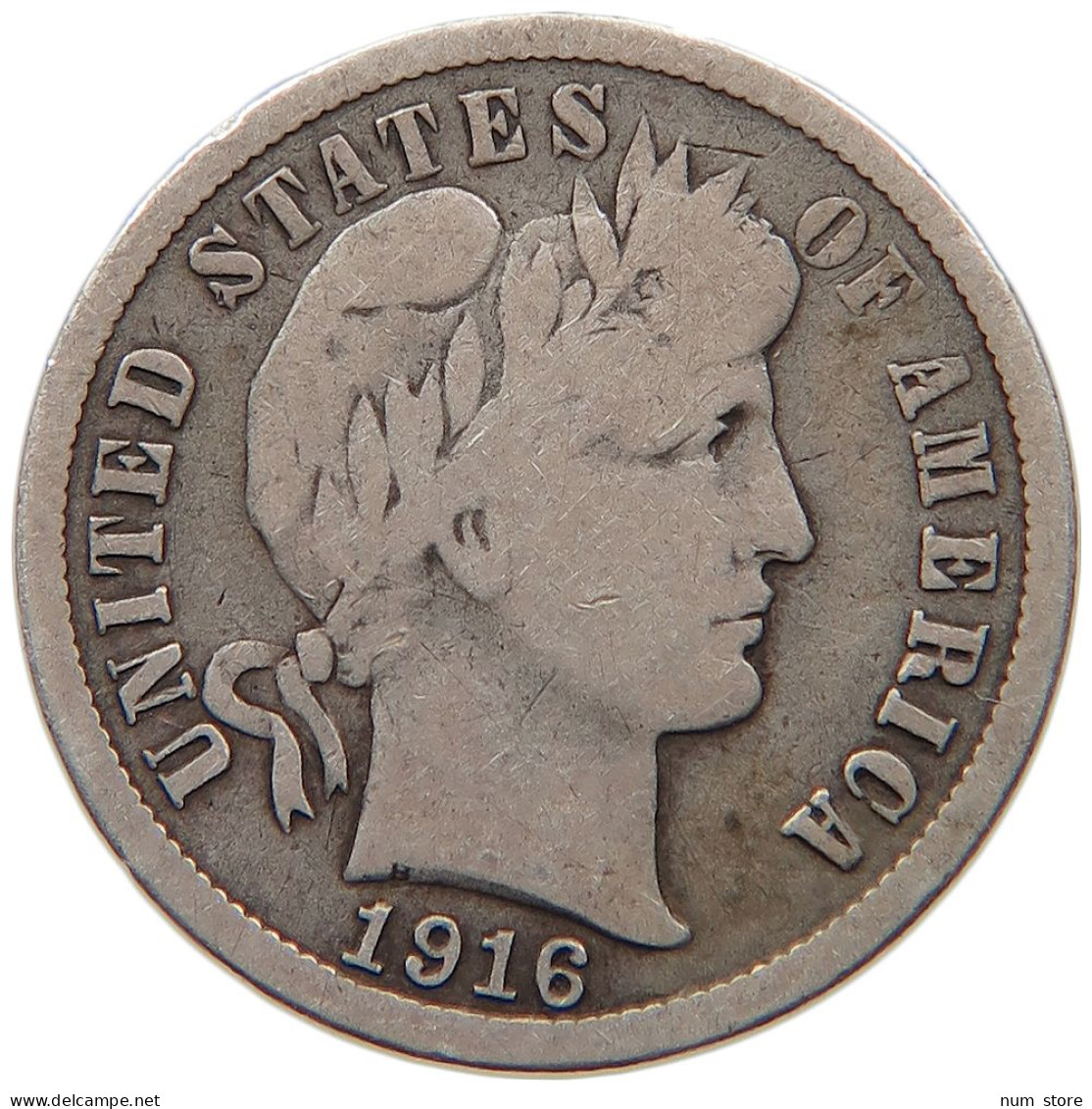 UNITED STATES OF AMERICA DIME 1916 S BARBER #s091 0227 - 1892-1916: Barber