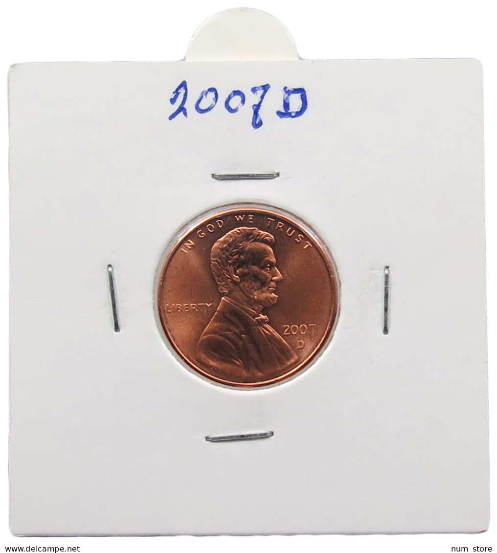 UNITED STATES OF AMERICA CENT 2007 D LINCOLN #alb072 0103 - 1959-…: Lincoln, Memorial Reverse