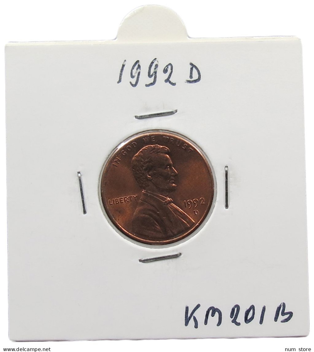 UNITED STATES OF AMERICA CENT 1992 D LINCOLN #alb072 0093 - 1959-…: Lincoln, Memorial Reverse