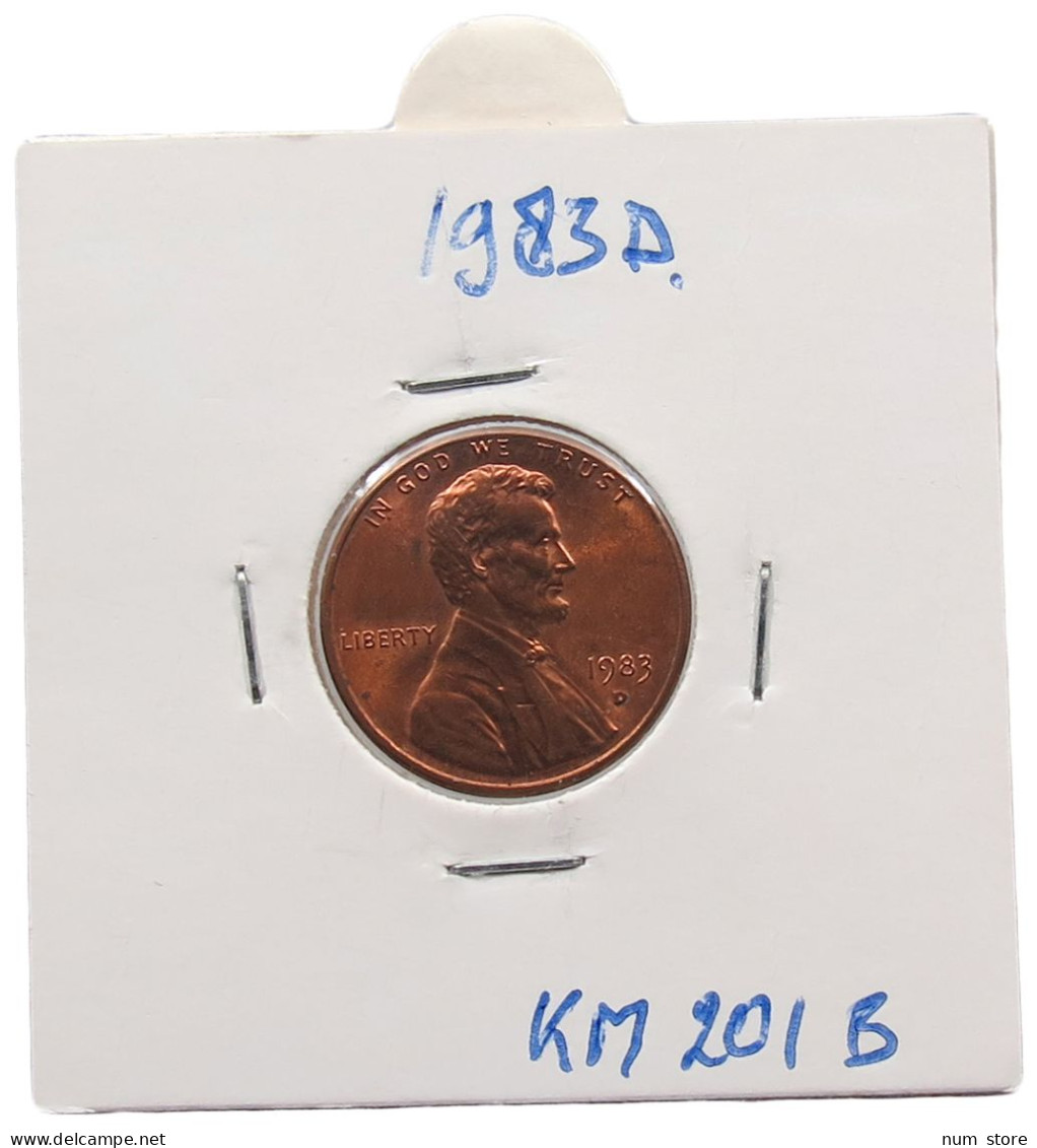 UNITED STATES OF AMERICA CENT 1983 D LINCOLN #alb072 0075 - 1959-…: Lincoln, Memorial Reverse