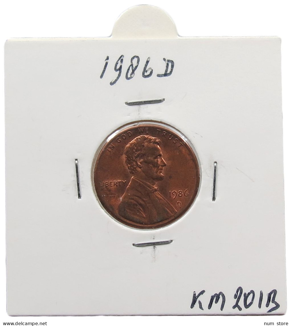 UNITED STATES OF AMERICA CENT 1986 D LINCOLN #alb072 0051 - 1959-…: Lincoln, Memorial Reverse