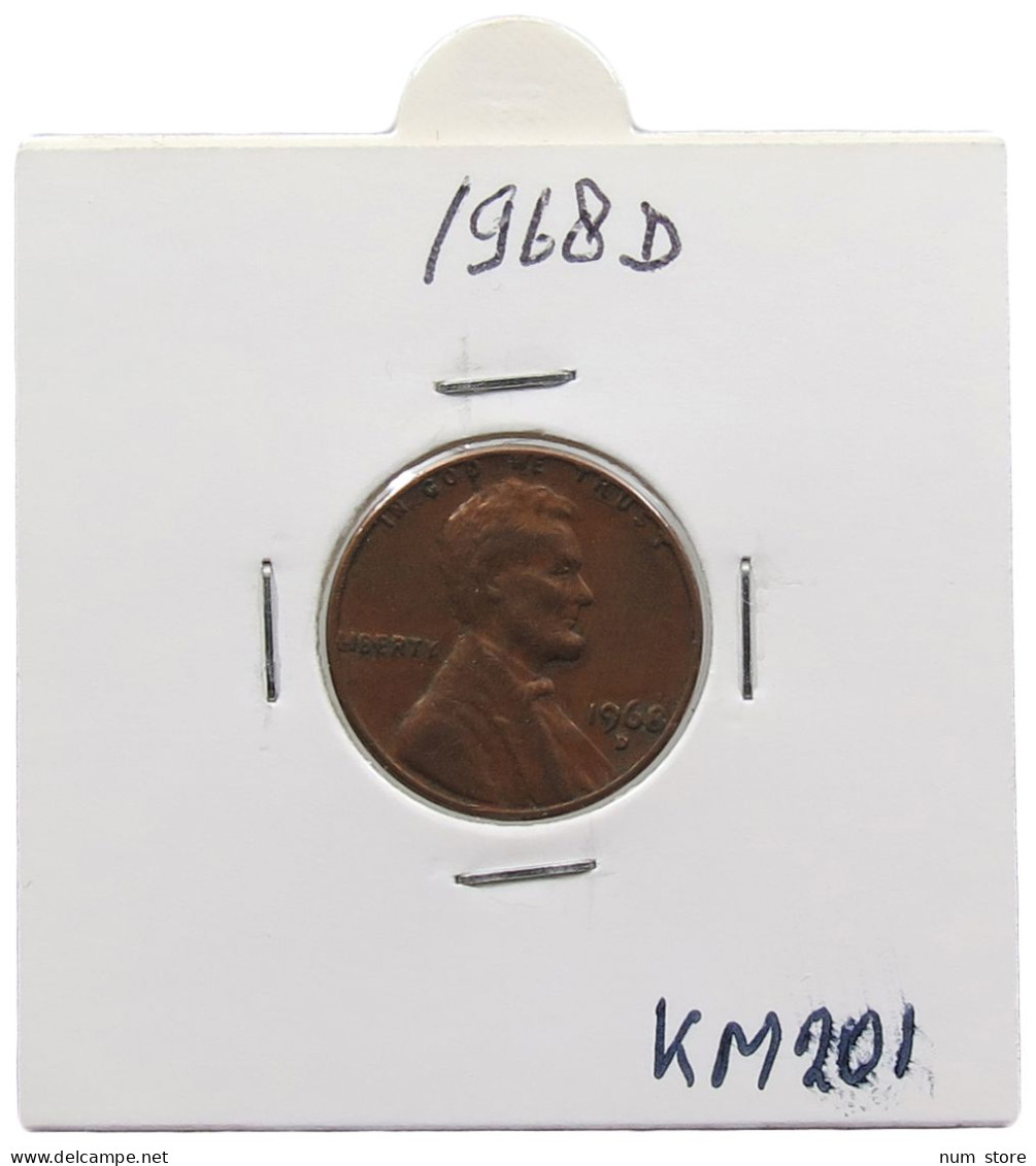 UNITED STATES OF AMERICA CENT 1968 D LINCOLN #alb071 0713 - 1959-…: Lincoln, Memorial Reverse