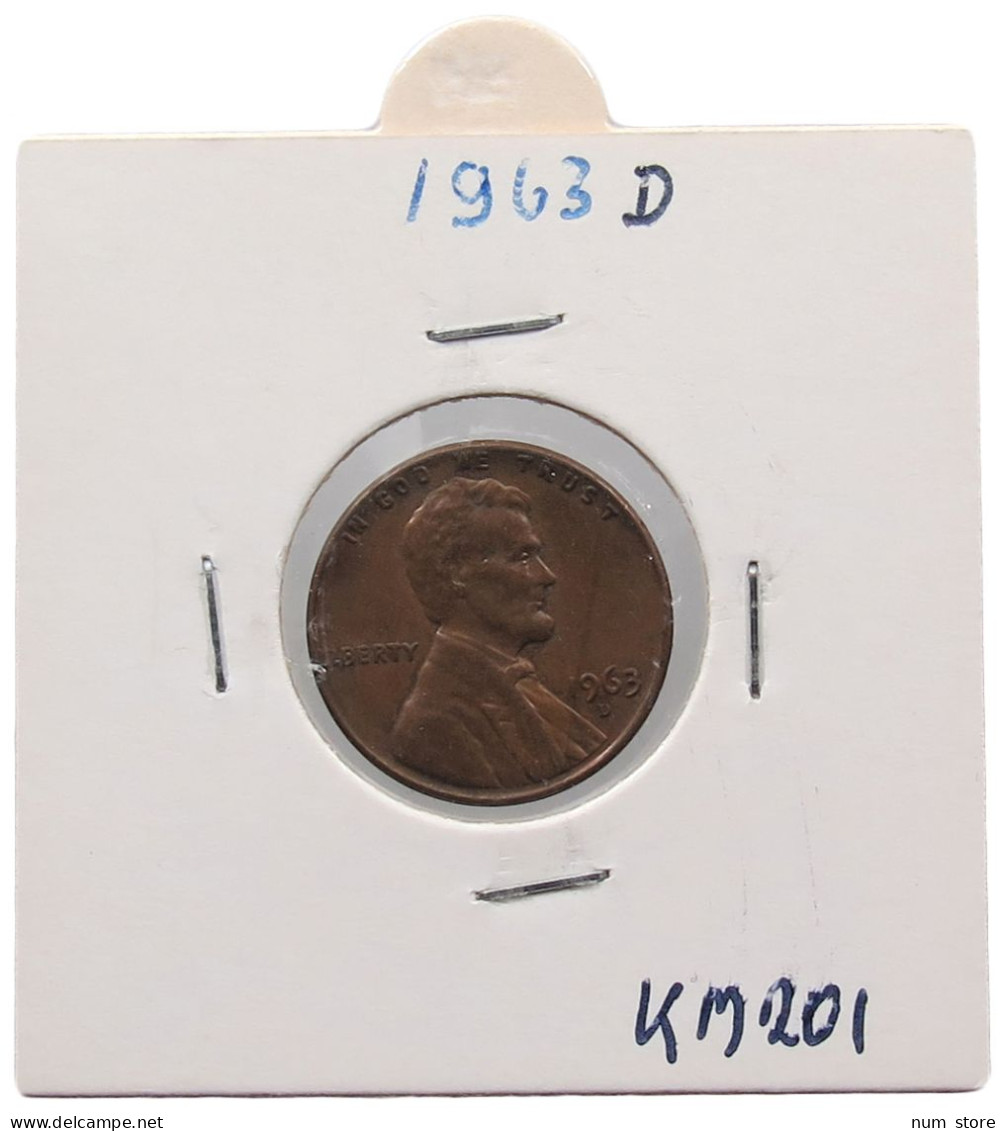 UNITED STATES OF AMERICA CENT 1963 D LINCOLN #alb071 0747 - 1959-…: Lincoln, Memorial Reverse