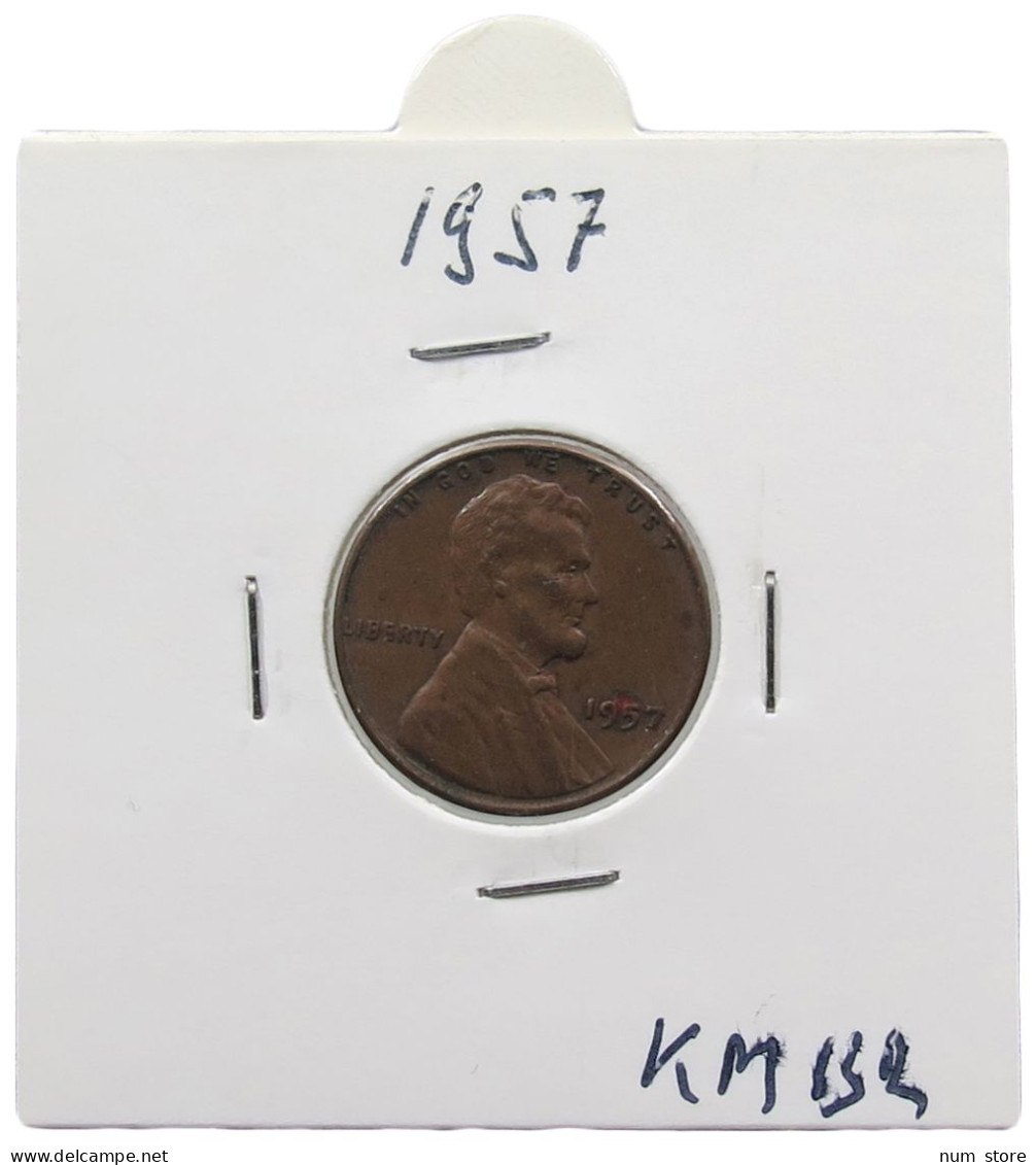 UNITED STATES OF AMERICA CENT 1957 LINCOLN #alb072 0019 - 1909-1958: Lincoln, Wheat Ears Reverse