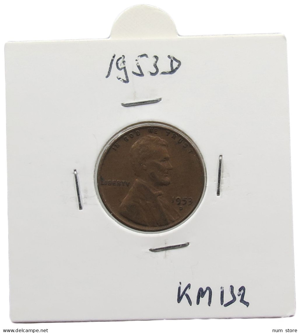 UNITED STATES OF AMERICA CENT 1953 D LINCOLN #alb072 0043 - 1909-1958: Lincoln, Wheat Ears Reverse