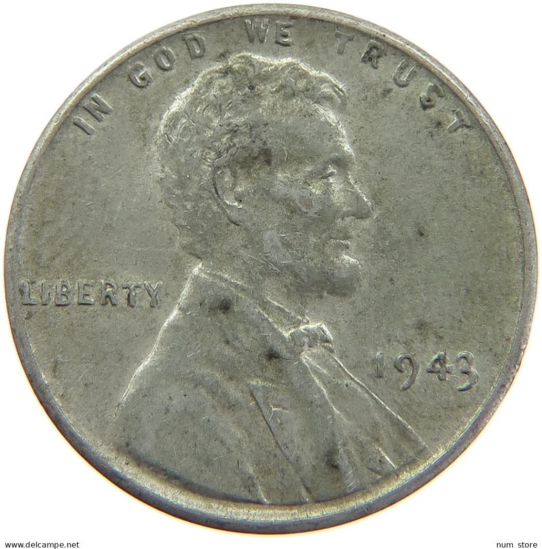 UNITED STATES OF AMERICA CENT 1943 LINCOLN #s093 0035 - 1909-1958: Lincoln, Wheat Ears Reverse