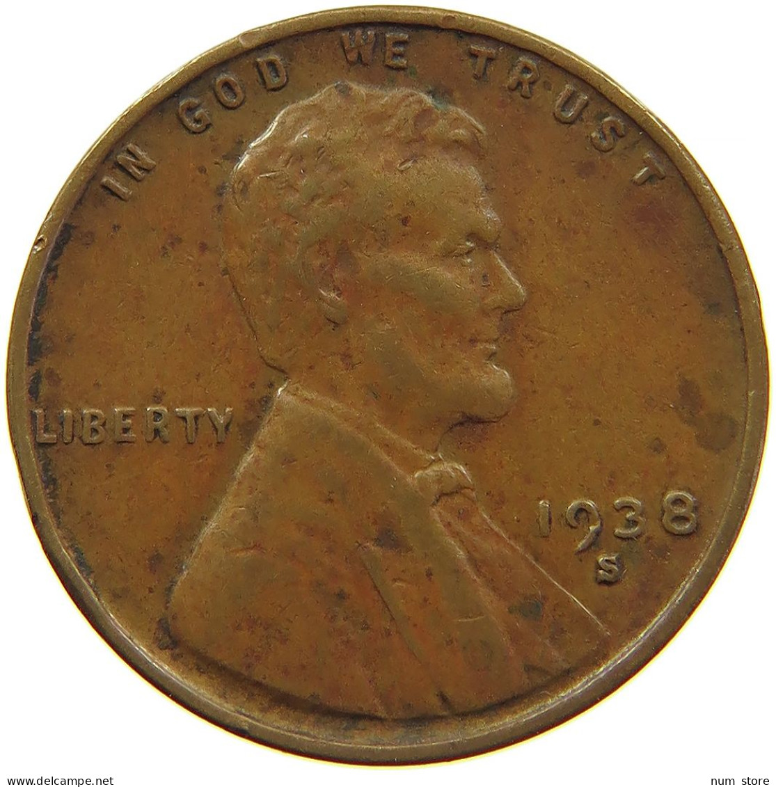 UNITED STATES OF AMERICA CENT 1938 S LINCOLN #s091 0311 - 1909-1958: Lincoln, Wheat Ears Reverse