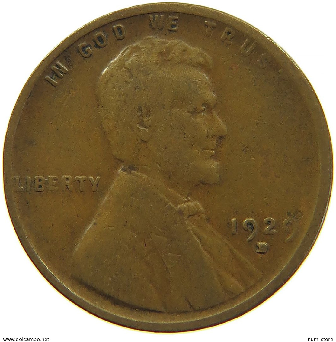 UNITED STATES OF AMERICA CENT 1929 D LINCOLN #s091 0323 - 1909-1958: Lincoln, Wheat Ears Reverse