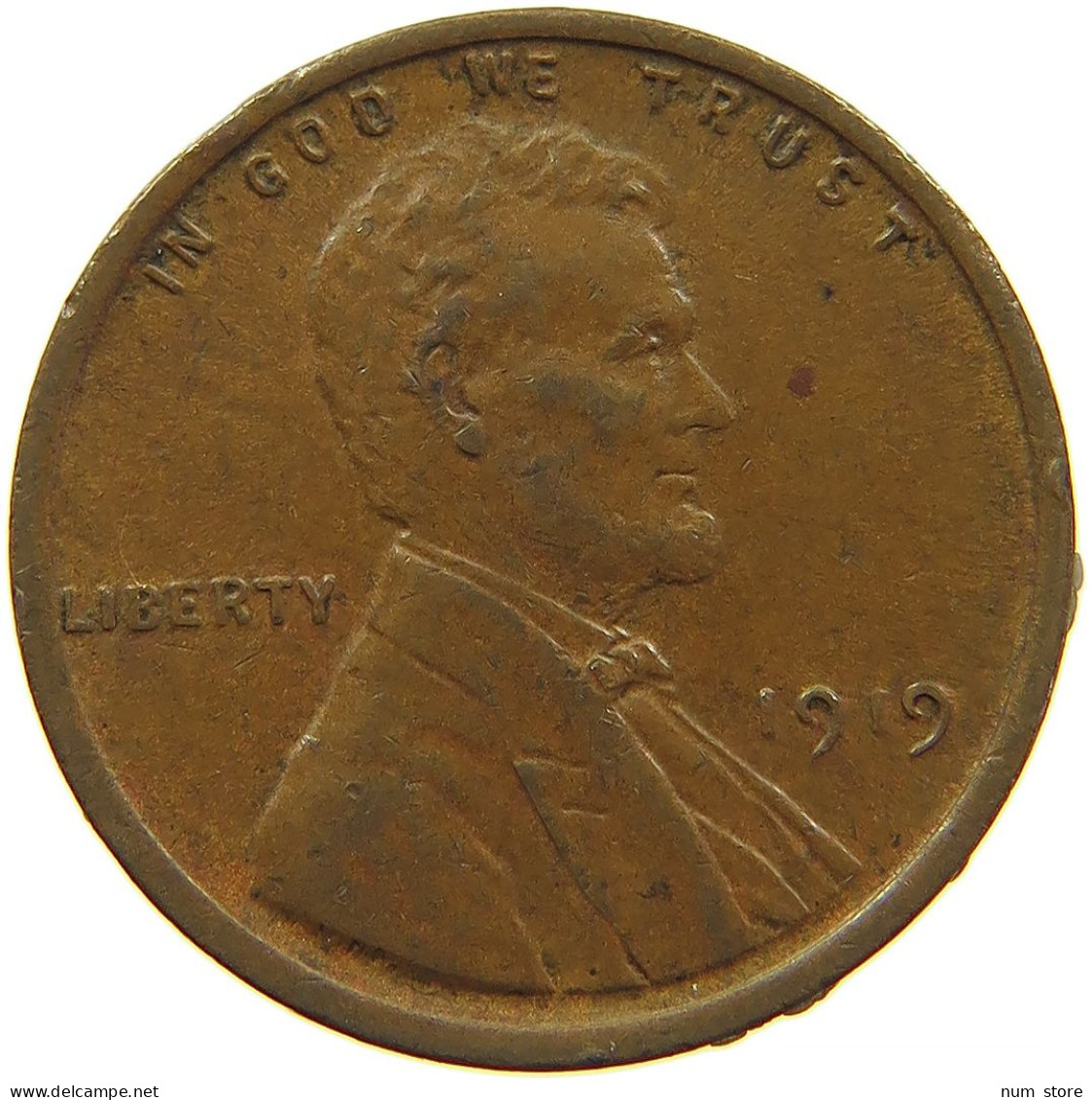 UNITED STATES OF AMERICA CENT 1919 LINCOLN #s091 0285 - 1909-1958: Lincoln, Wheat Ears Reverse