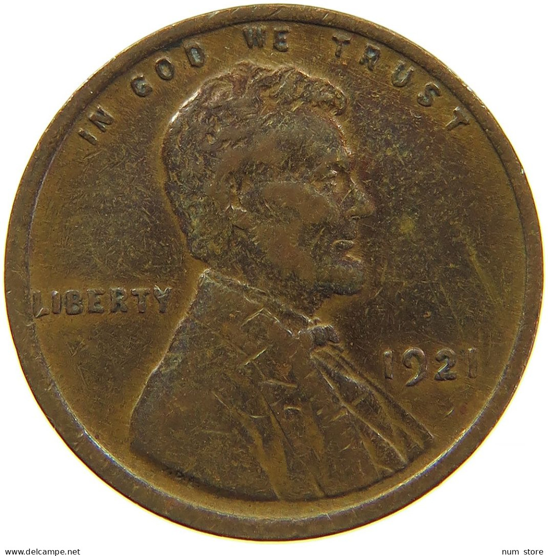 UNITED STATES OF AMERICA CENT 1921 LINCOLN #s091 0357 - 1909-1958: Lincoln, Wheat Ears Reverse