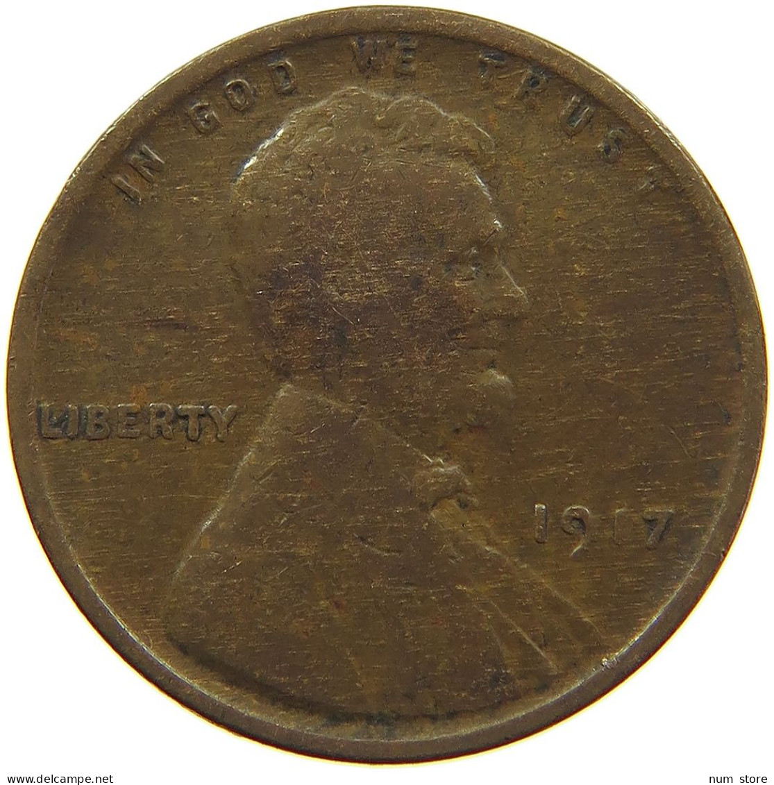 UNITED STATES OF AMERICA CENT 1917 LINCOLN #s091 0291 - 1909-1958: Lincoln, Wheat Ears Reverse