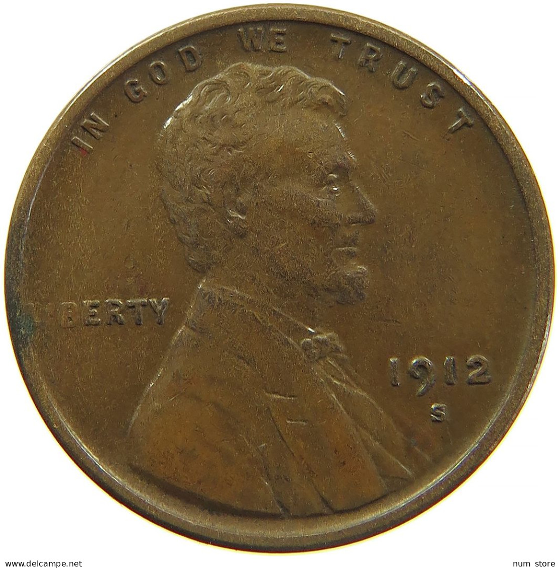 UNITED STATES OF AMERICA CENT 1912 S LINCOLN #s091 0335 - 1909-1958: Lincoln, Wheat Ears Reverse