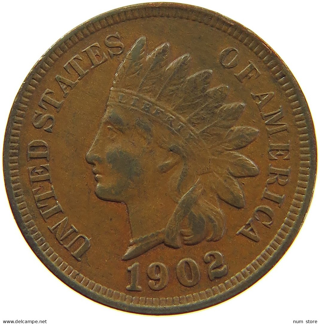 UNITED STATES OF AMERICA CENT 1902 INDIAN HEAD #s091 0397 - 1859-1909: Indian Head